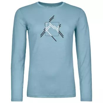Рубашка из мериноса Ortovox 185 Merino Mountain Cutout L/S, цвет Glacier Grey