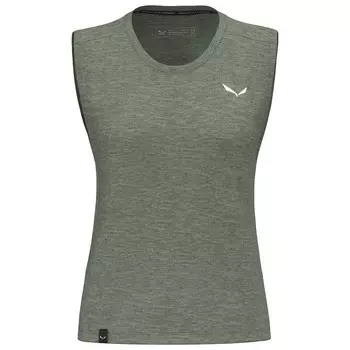 Рубашка из мериноса Salewa Women's Eagle Minilogo Alpine Merino Tank Top, цвет Shadow