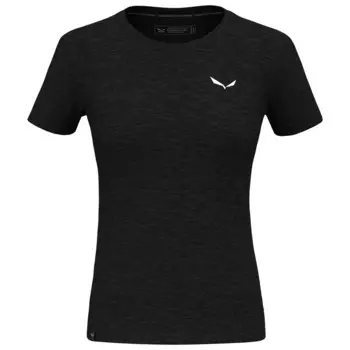Рубашка из мериноса Salewa Women's Eagle Minilogo Alpine Merino T Shirt, цвет Black Out