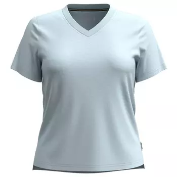 Рубашка из мериноса Smartwool Women's Perfect V Neck Tee, цвет Winter Sky Heather