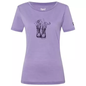 Рубашка из мериноса Super.Natural Flower Boots Tee, цвет Purple Haze/Mysterioso