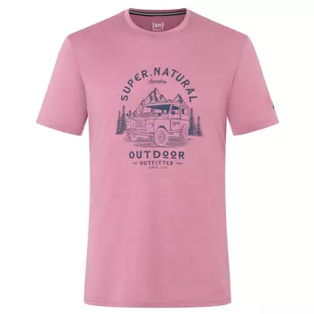 Рубашка из мериноса Super Natural Landi Tee, цвет Orchid/Night Shadow Blue