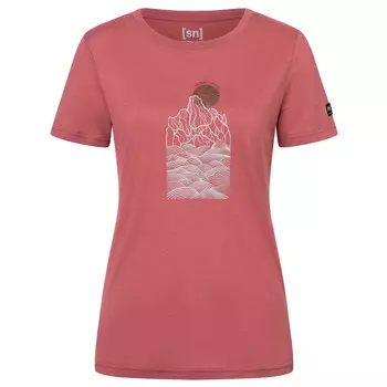 Рубашка из мериноса Super.Natural Preikestolen Cliffs Tee, цвет Roan Rouge/Feather Grey/Copper