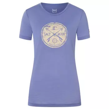 Рубашка из мериноса Super Natural Women's Salt & Rock Tee, цвет Blue Violet/Semolina