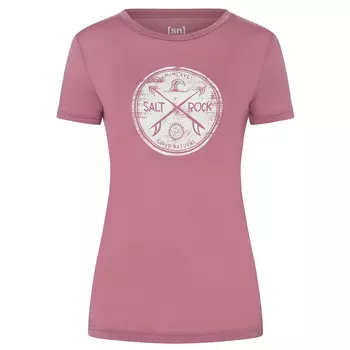 Рубашка из мериноса Super Natural Women's Salt & Rock Tee, цвет Orchid/Natural White