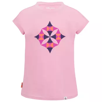Рубашка из мериноса Trollkids Girl's Sandefjord T, цвет Wild Rose