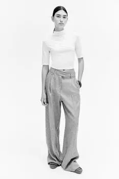 Рубашка из микрофибры с водолазкой H&M, белый