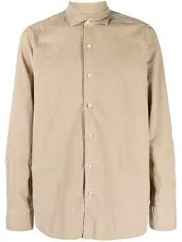 Рубашка из микрозамши на пуговицах Tintoria Mattei, нейтральный цвет
