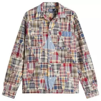 Рубашка из многослойного мадрасского лоскутного шитья Polo Ralph Lauren, цвет 2702 madras patchwork woodbloc