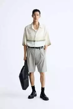 Рубашка из модала ZARA, охра