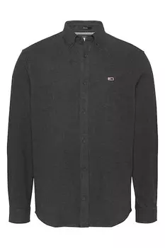 Рубашка из натурального хлопка с пуговицами на воротнике Tommy Jeans, серый