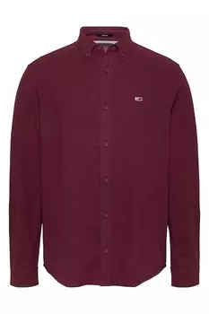 Рубашка из натурального хлопка с пуговицами на воротнике Tommy Jeans, красный