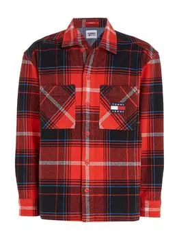 Рубашка из натурального хлопка Tommy Jeans, красный