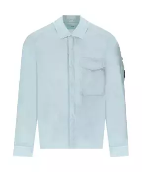 Рубашка из нейлона с хромовым эффектом C.P. Company, синий