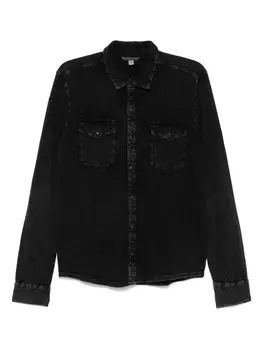 Рубашка из органического хлопка John Varvatos, черный