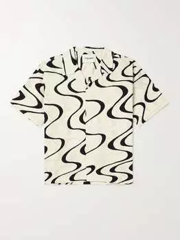 Рубашка из органического хлопка с принтом Camp-Collar FRAME, белый