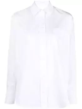 Рубашка из органического хлопка с вышитым логотипом VICTORIA BECKHAM, белый