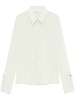 Рубашка из органзы Patrizia Pepe, зеленый