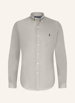 Рубашка из оксфорда узкого кроя Polo Ralph Lauren, серый