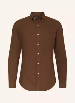 Рубашка из оксфорда узкого кроя Polo Ralph Lauren, коричневый
