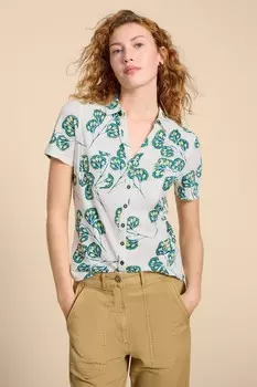 Рубашка из пенни с карманами White Stuff, белый