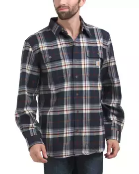 Рубашка из плотной фланели свободного кроя Carhartt, синий