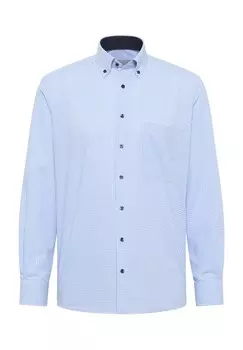 Рубашка из поплина COMFORT FIT ETERNA, светло-синий