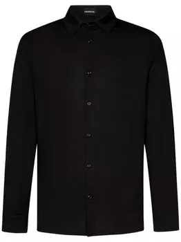 Рубашка из поплина FRANZESE COLLECTION, черный