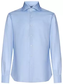 Рубашка из поплина FRANZESE COLLECTION, синий