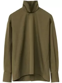 Рубашка из поплина и хлопка Fabiana Filippi, зеленый