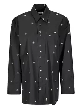 Рубашка из поплина и хлопка Rier, черный