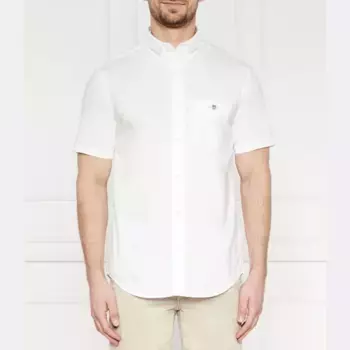 Рубашка из поплина классического кроя Gant, белый