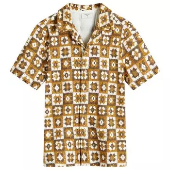 Рубашка из поплина крючком Percival, желтый