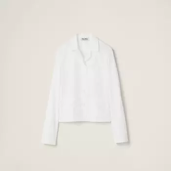 Рубашка из поплина Miu Miu, белый
