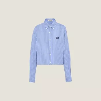 Рубашка из поплина Miu Miu, синий