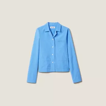 Рубашка из поплина Miu Miu, синий