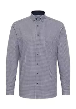Рубашка из поплина MODERN FIT ETERNA, темно-синий