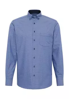 Рубашка из поплина MODERN FIT ETERNA, темно-синий
