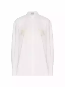 Рубашка из поплина с аппликацией Magda Butrym, белый
