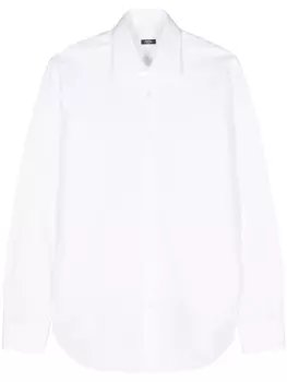 Рубашка из поплина с длинными рукавами Barba, белый