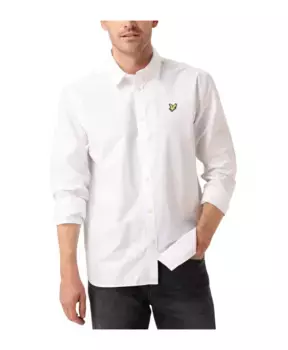 Рубашка из поплина с длинными рукавами Lyle & Scott, белый