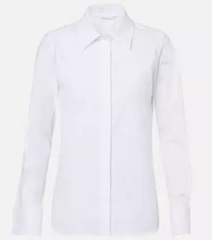 Рубашка из поплина с добавлением хлопка Knut Max Mara, BIanco Ottico