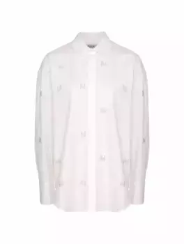 Рубашка из поплина с монограммой MSGM, белый