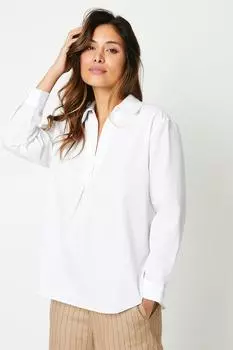 Рубашка из поплина с накладным верхом Debenhams, белый
