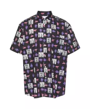 Рубашка из поплина с принтом Andy Warhol Comme Des Garons, мультиколор
