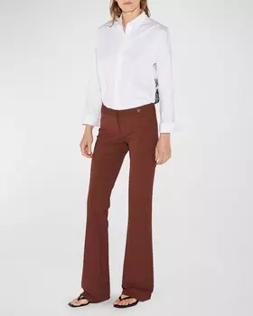 Рубашка из поплина с шелковым шарфом Sirene CALLAS Milano