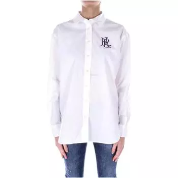 Рубашка из поплина с вышитым логотипом Lauren Ralph Lauren Polo Ralph Lauren, белый