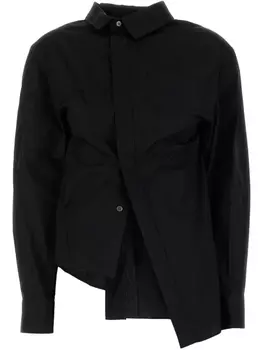 Рубашка из поплина sacai, черный