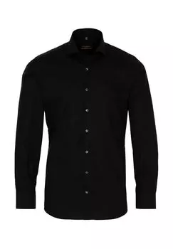 Рубашка из поплина SLIM FIT ETERNA, черный