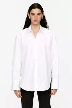 Рубашка из поплина свободного кроя Arket, белый